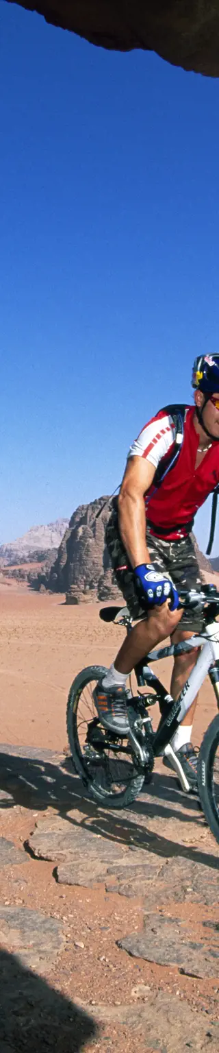 Von Petra nach Wadi Rum mit dem Bike